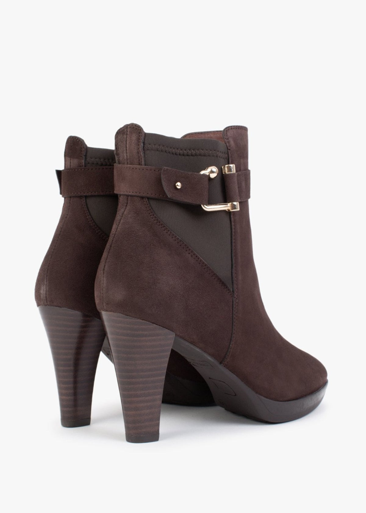 Joyfully Brown Suede Heeled Ankle Boots