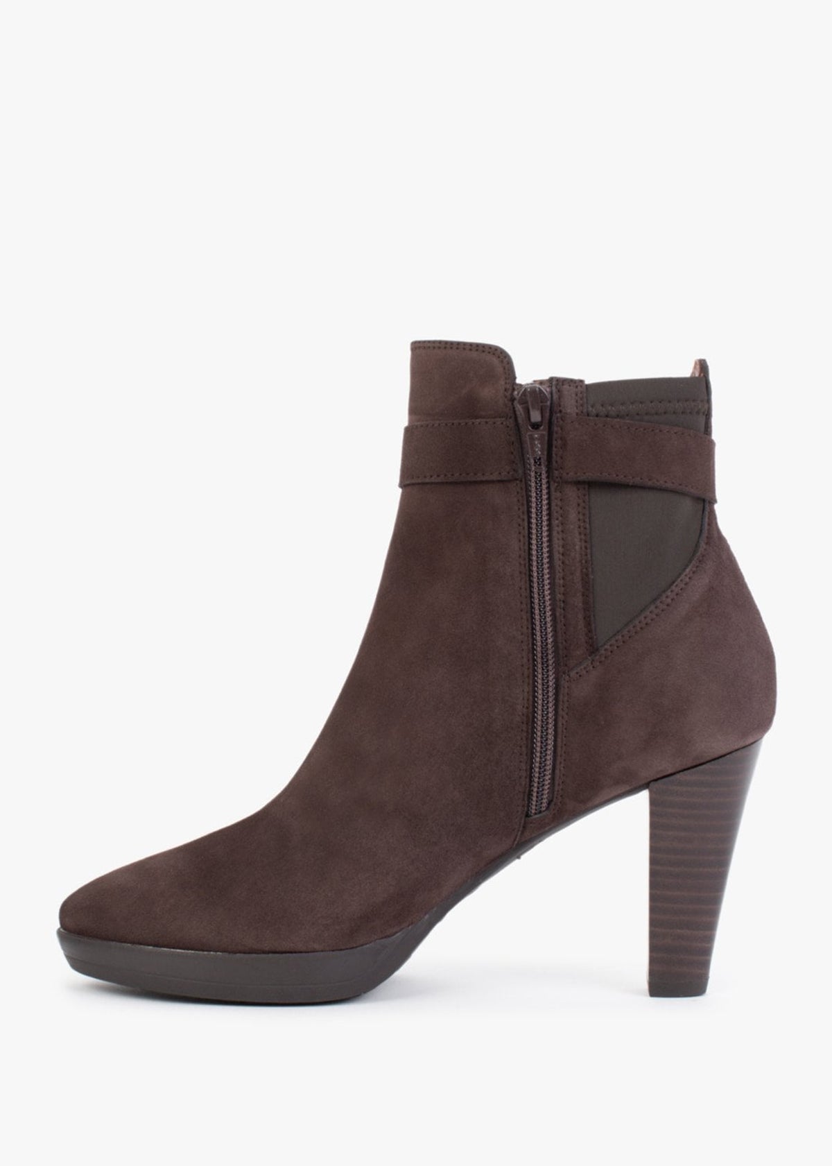Joyfully Brown Suede Heeled Ankle Boots