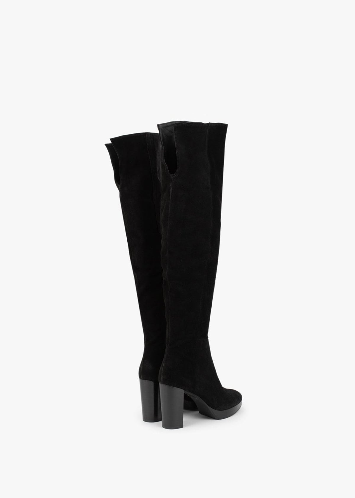 Lorplat Black Suede Over The Knee Boots