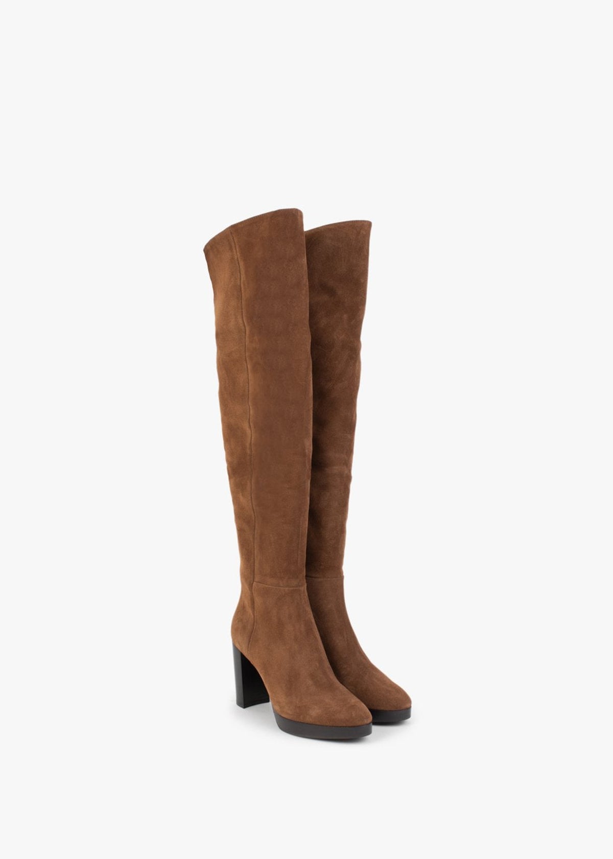Lorplat Tan Suede Over The Knee Boots