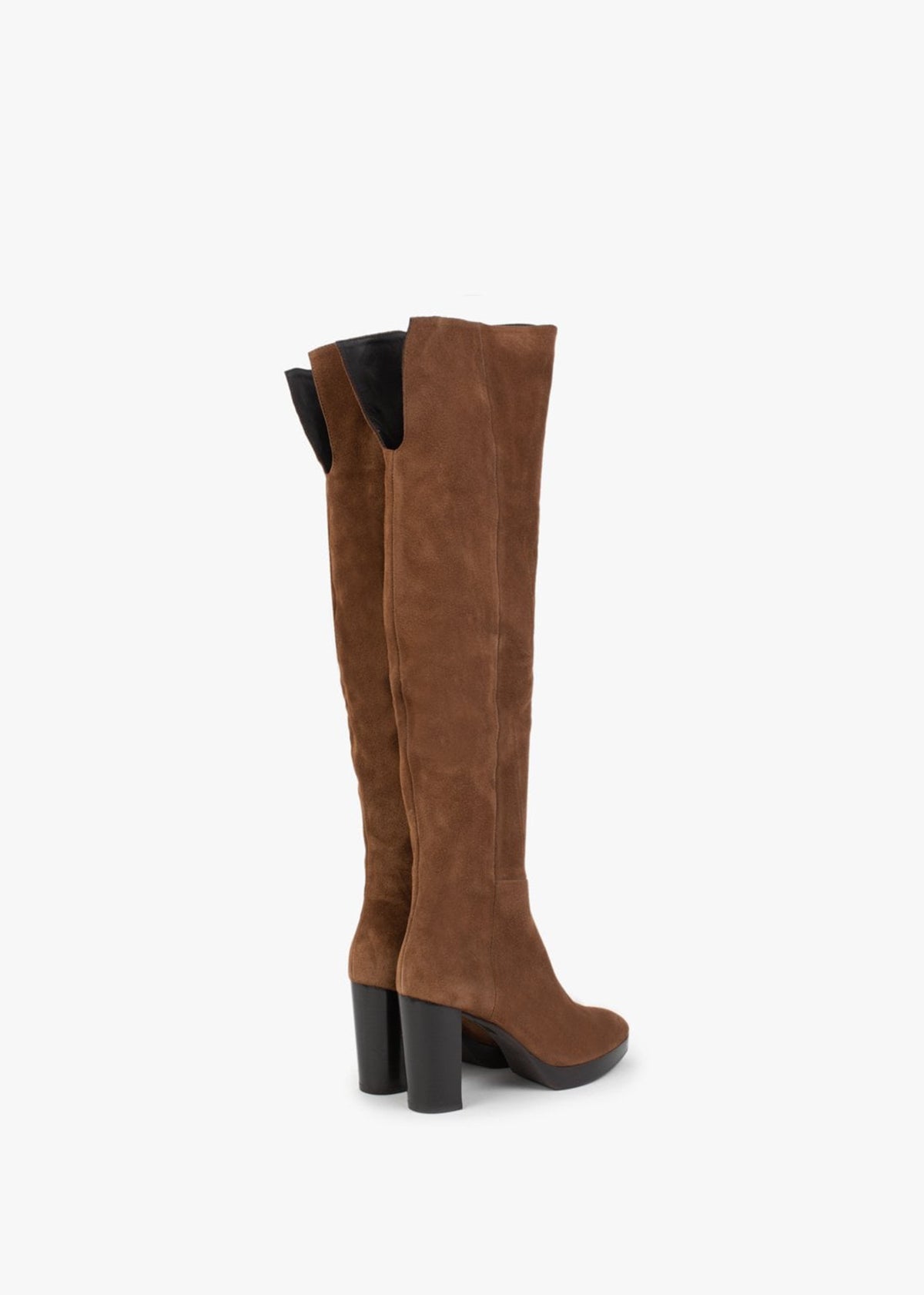 Lorplat Tan Suede Over The Knee Boots