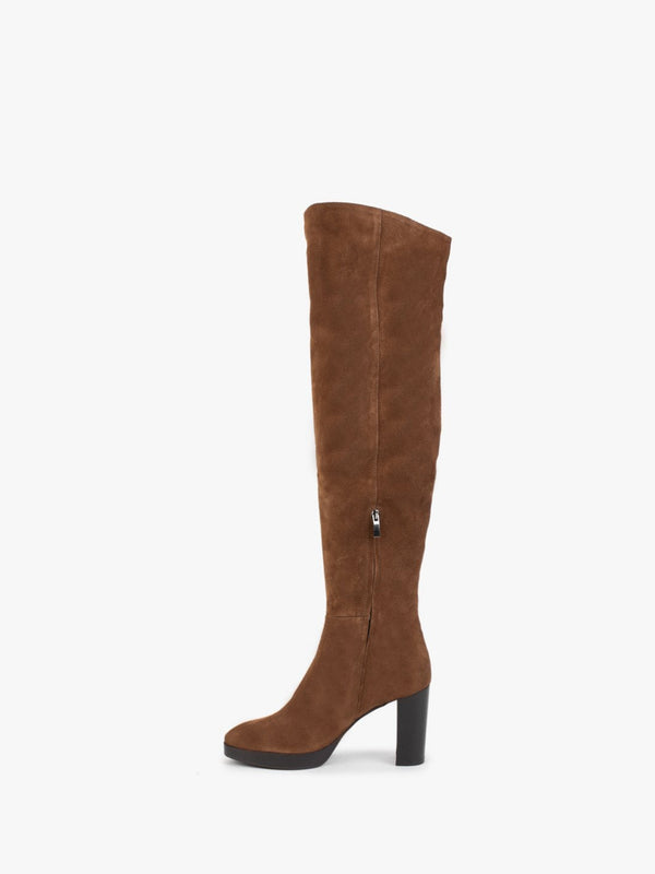Lorplat Tan Suede Over The Knee Boots