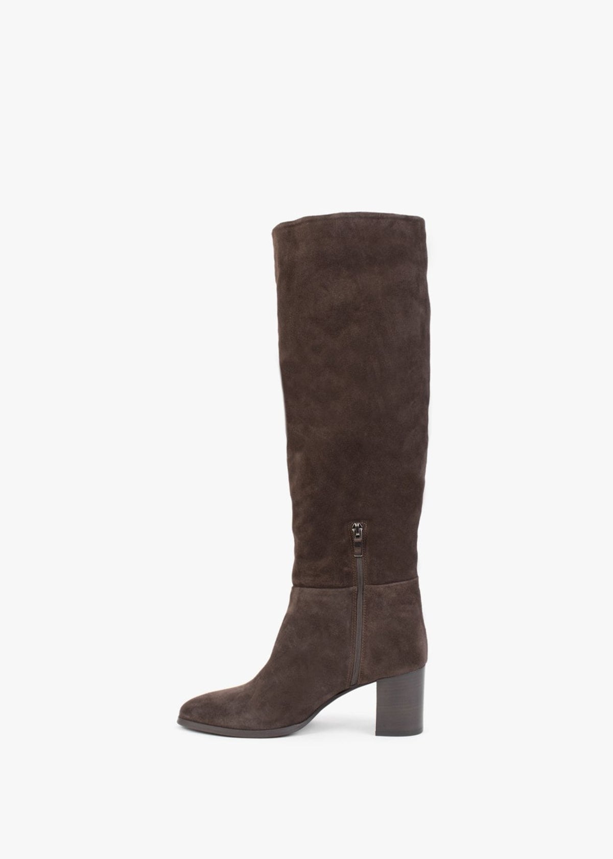 Lowlorna Brown Suede Block Heel Knee Boots