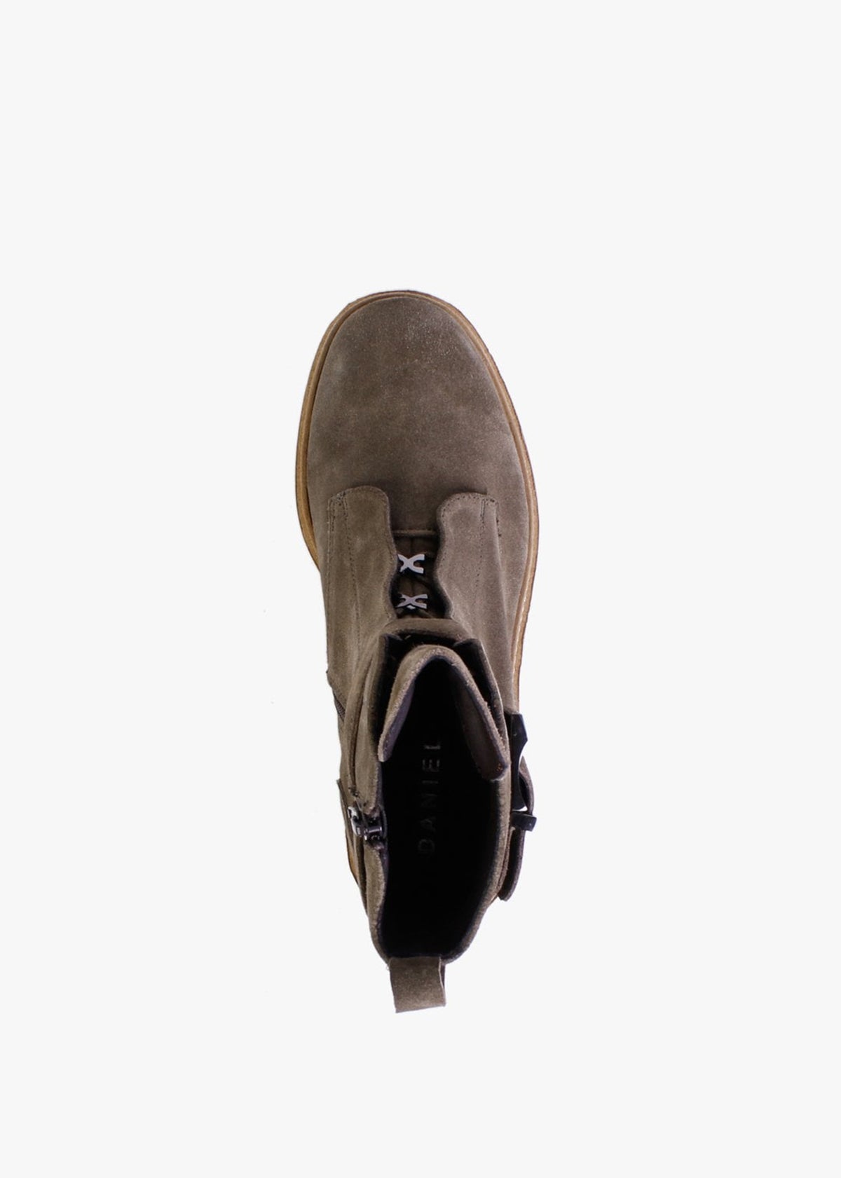 Serena Khaki Suede Military Ankle Boots