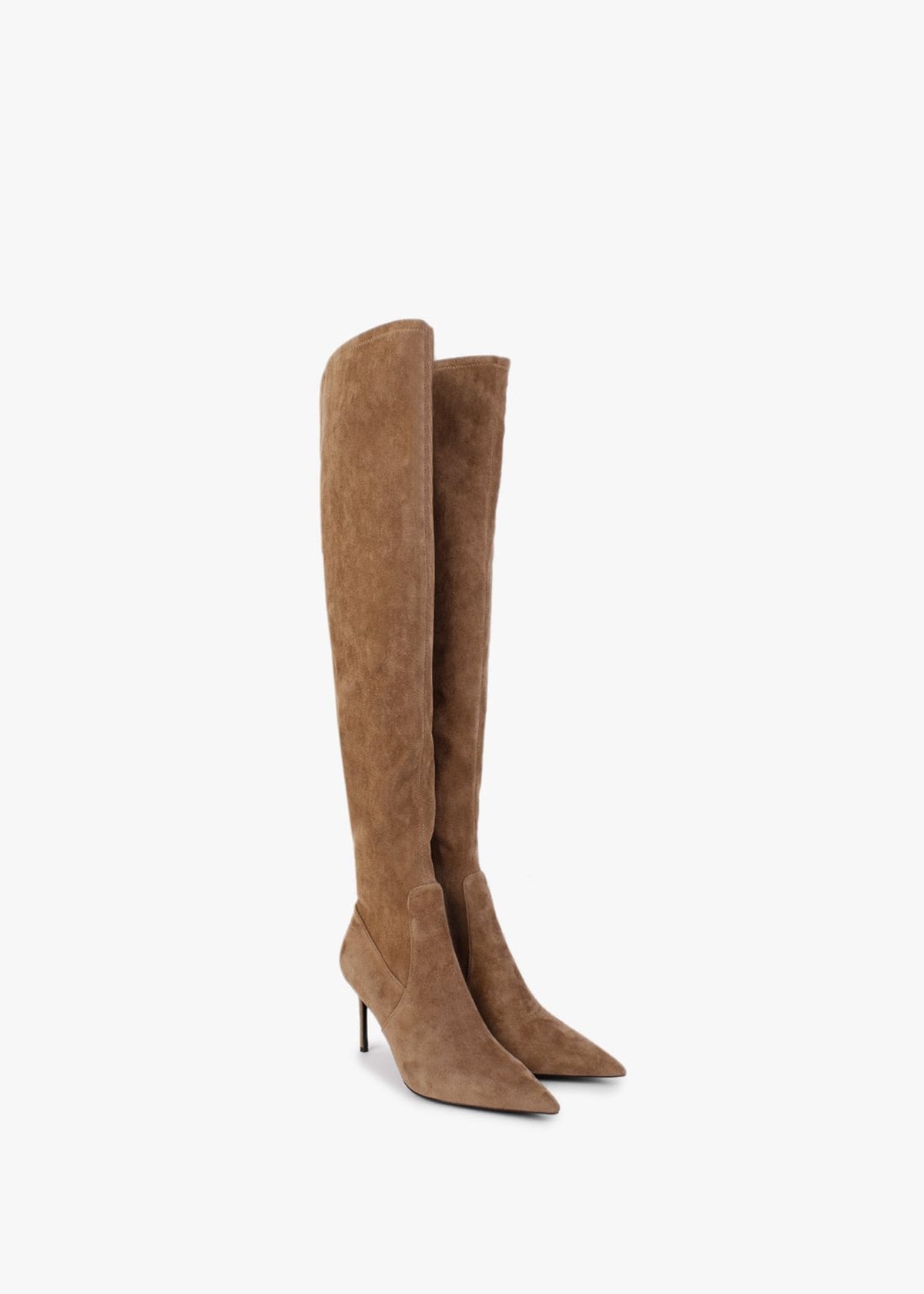 Stret Tan Over The Knee Boots
