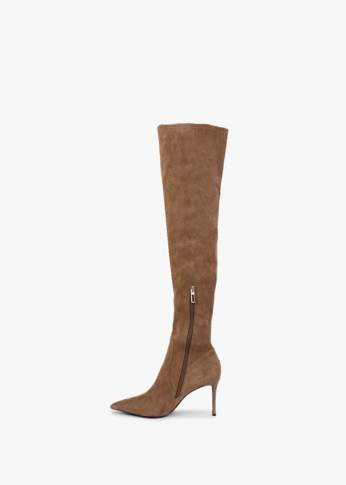 Stret Tan Over The Knee Boots