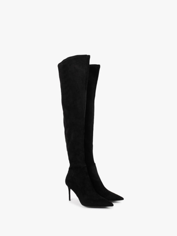Stret Black Over The Knee Boots