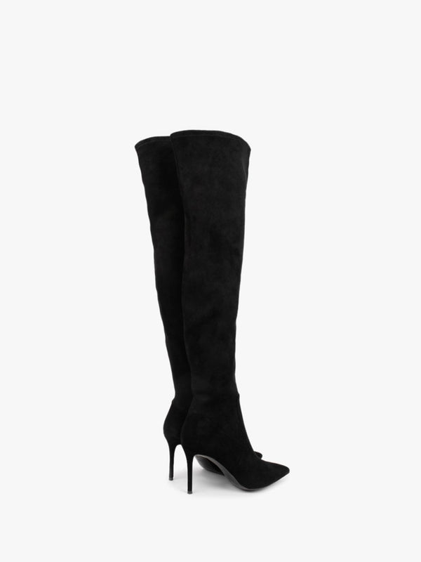 Stret Black Over The Knee Boots