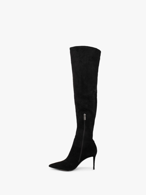 Stret Black Over The Knee Boots