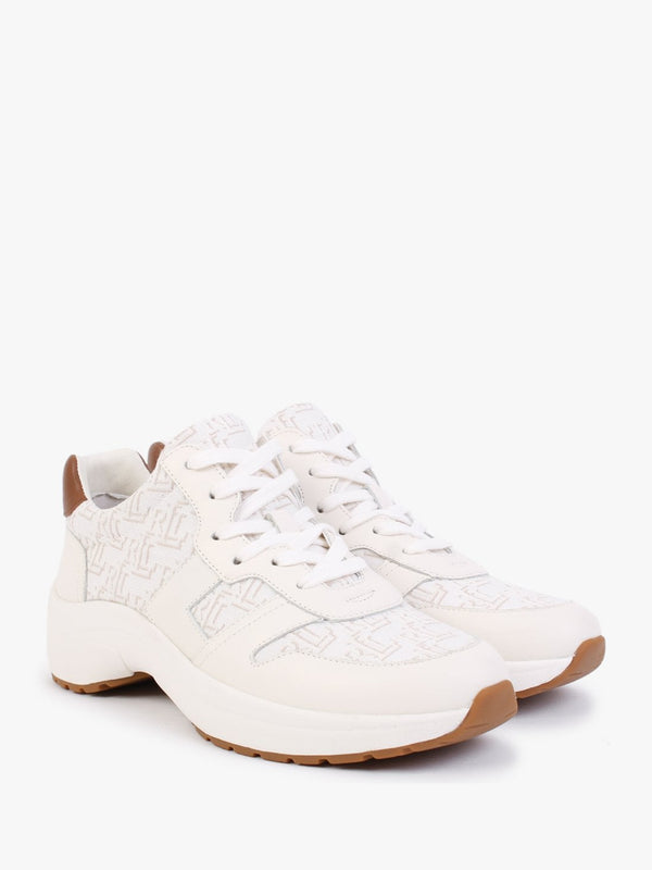 Rylee Vanilla Monogram Jacquard Trainers