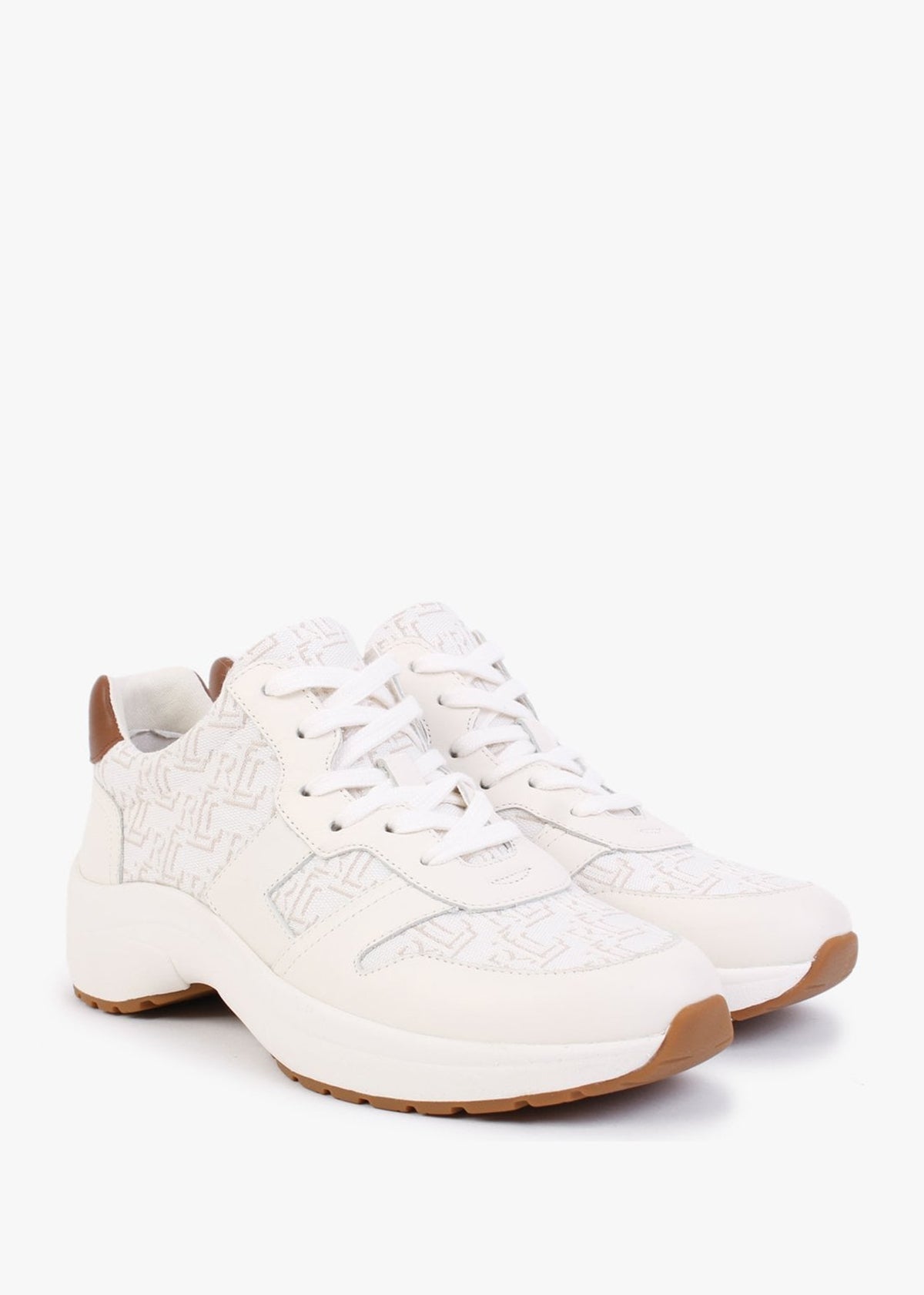 Rylee Vanilla Monogram Jacquard Trainers
