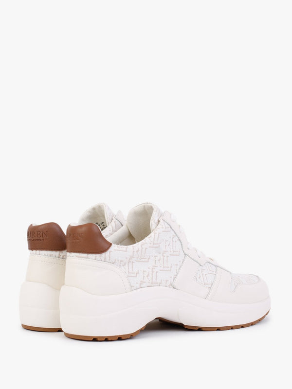 Rylee Vanilla Monogram Jacquard Trainers