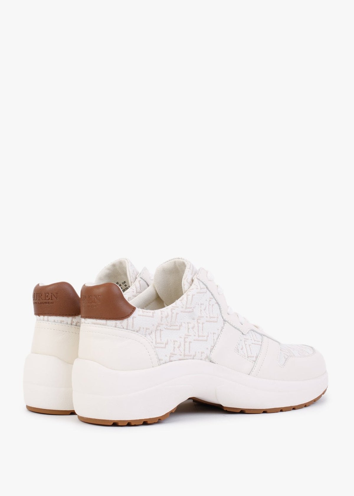 Rylee Vanilla Monogram Jacquard Trainers