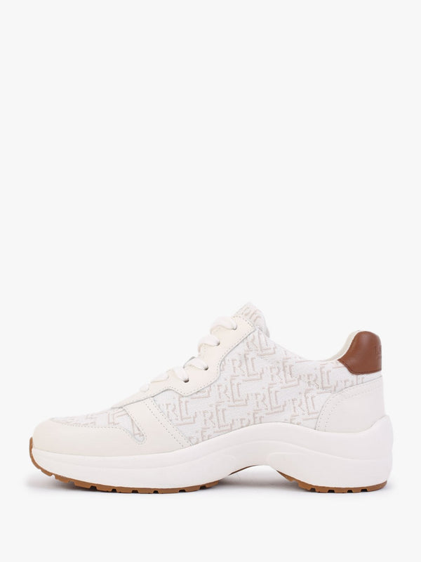 Rylee Vanilla Monogram Jacquard Trainers