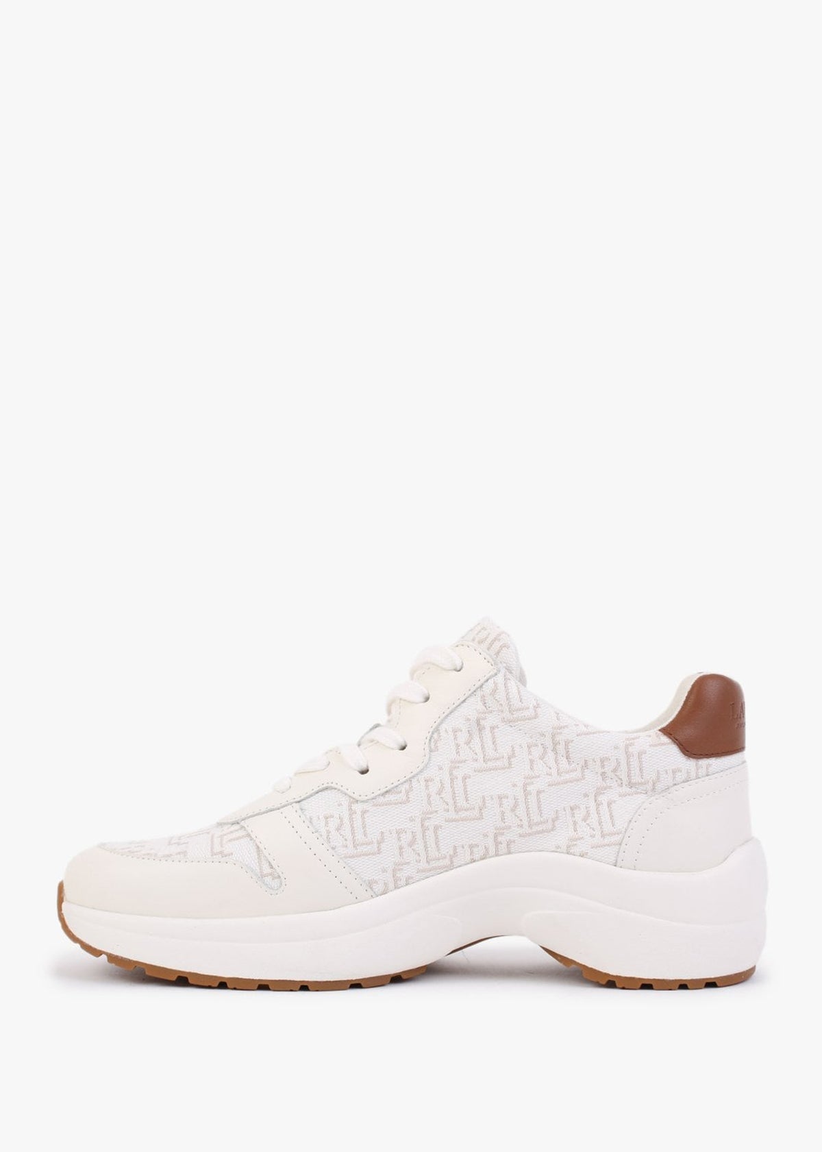 Rylee Vanilla Monogram Jacquard Trainers