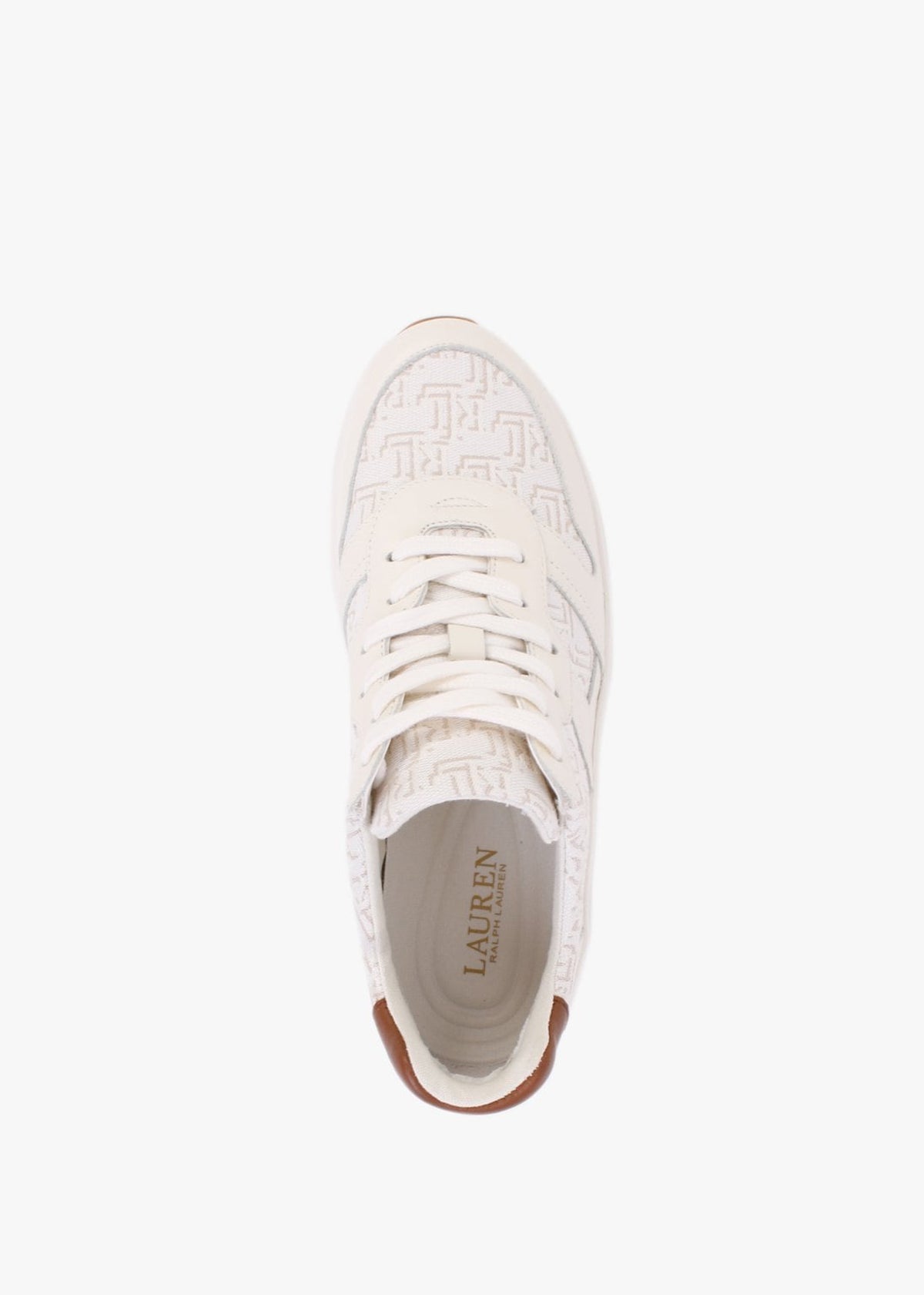 Rylee Vanilla Monogram Jacquard Trainers