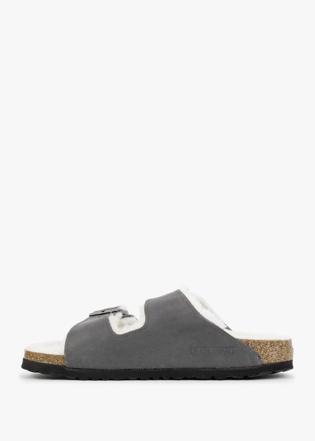 Arizona Shearling Iron Waxy Oiled Leather Two Bar Mules