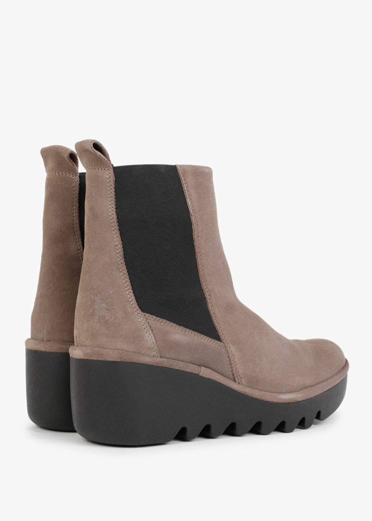 Bagu Taupe Oil Suede Wedge Chelsea Boots