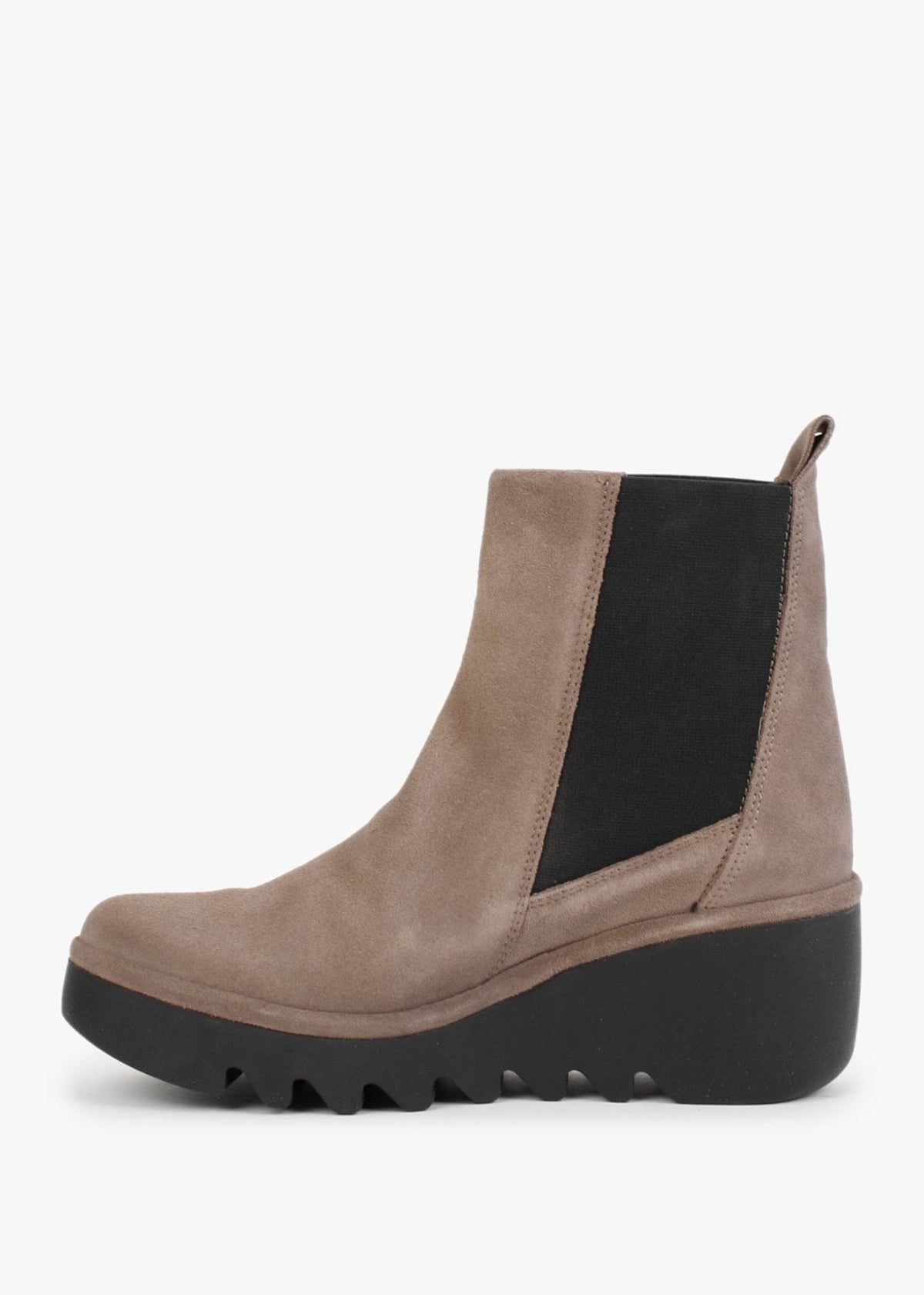 Bagu Taupe Oil Suede Wedge Chelsea Boots