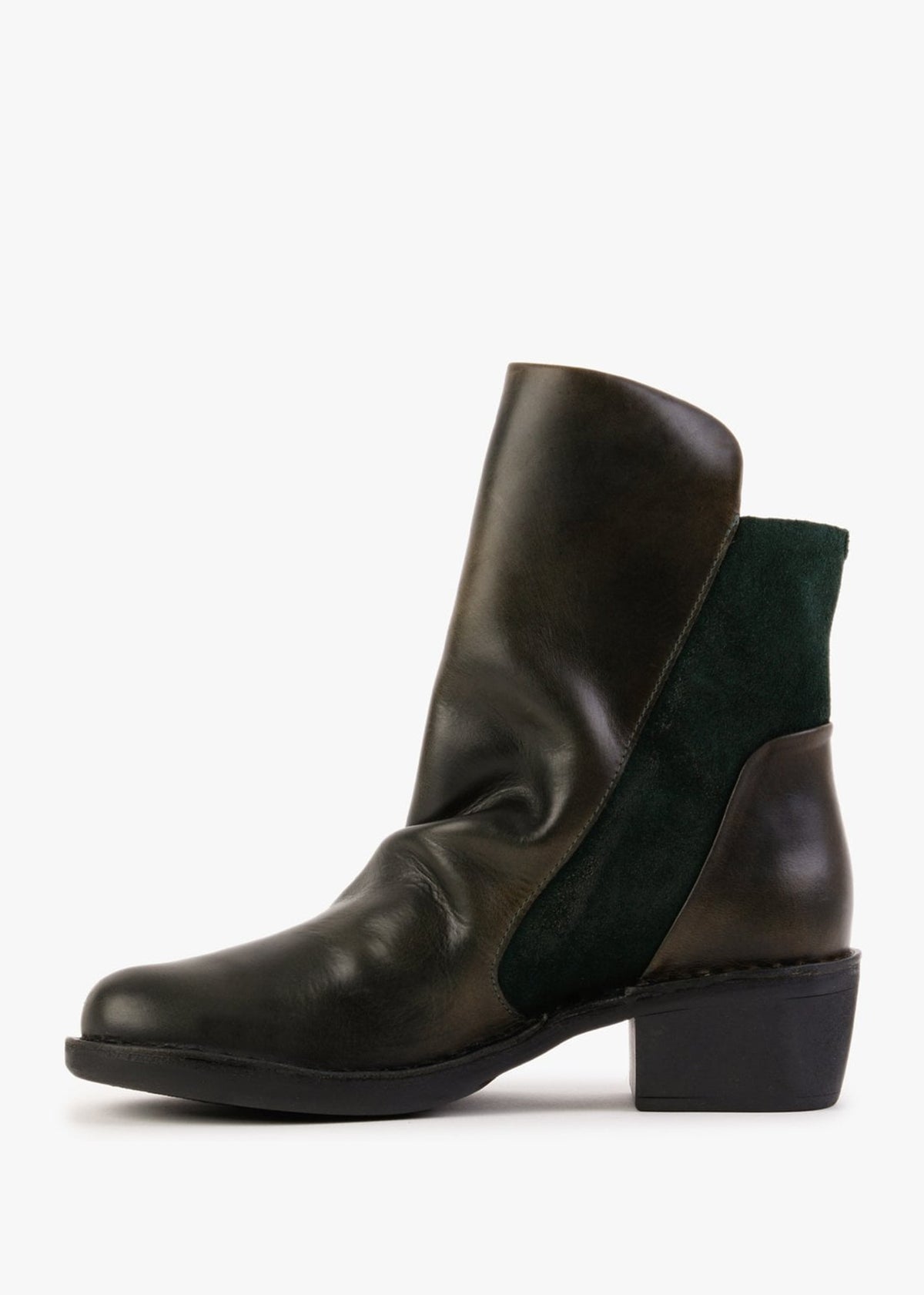 Mely Diesel Green Forest Leather & Suede Ankle Boots