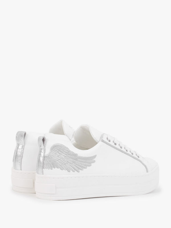 Angels II Silver Leather Flatform Trainers
