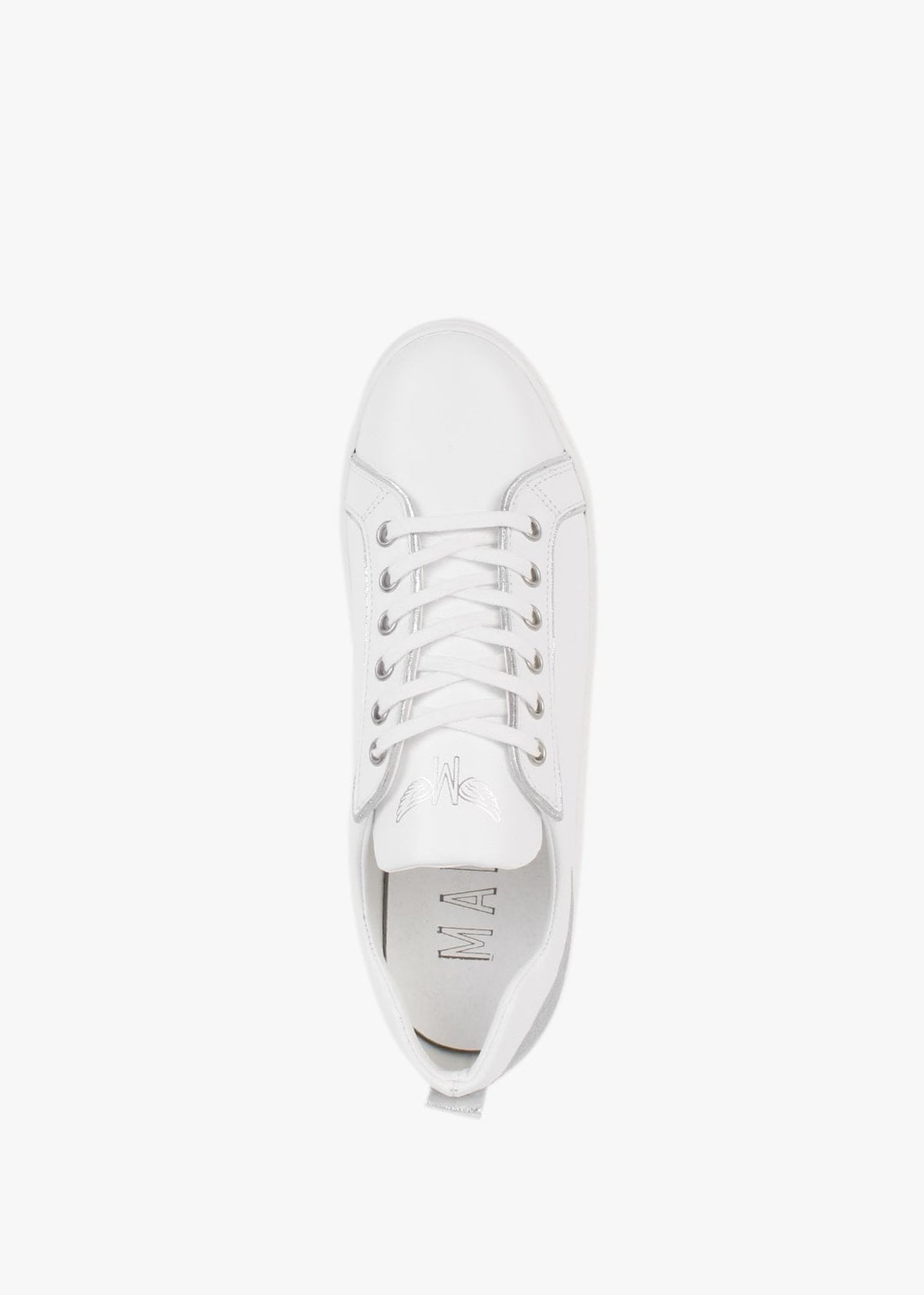 Angels II Silver Leather Flatform Trainers