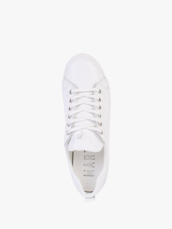 Angels II White Leather Flatform Trainers
