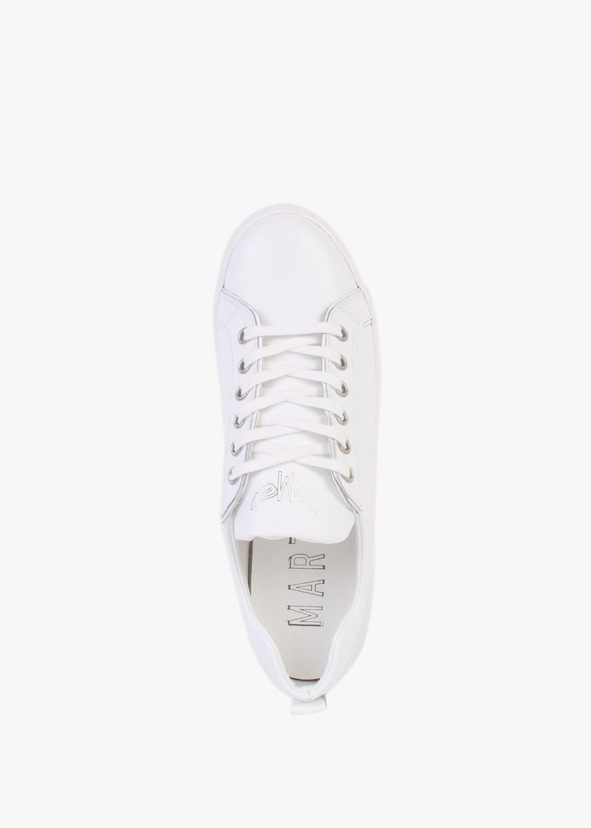 Angels II White Leather Flatform Trainers