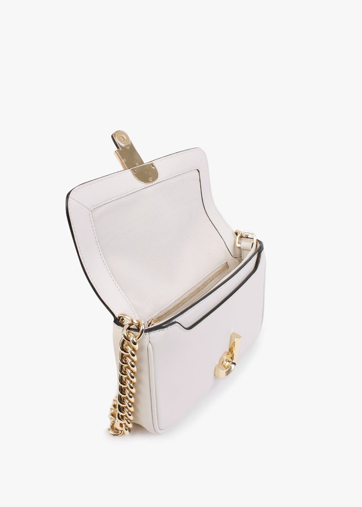 The J Marc Cloud White Leather Shoulder Bag