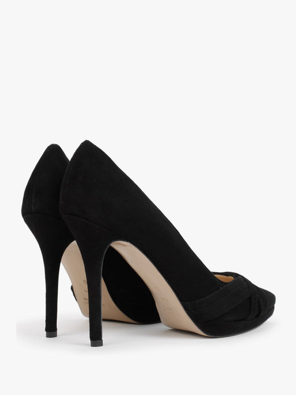 Avercor Black Suede Court Shoes