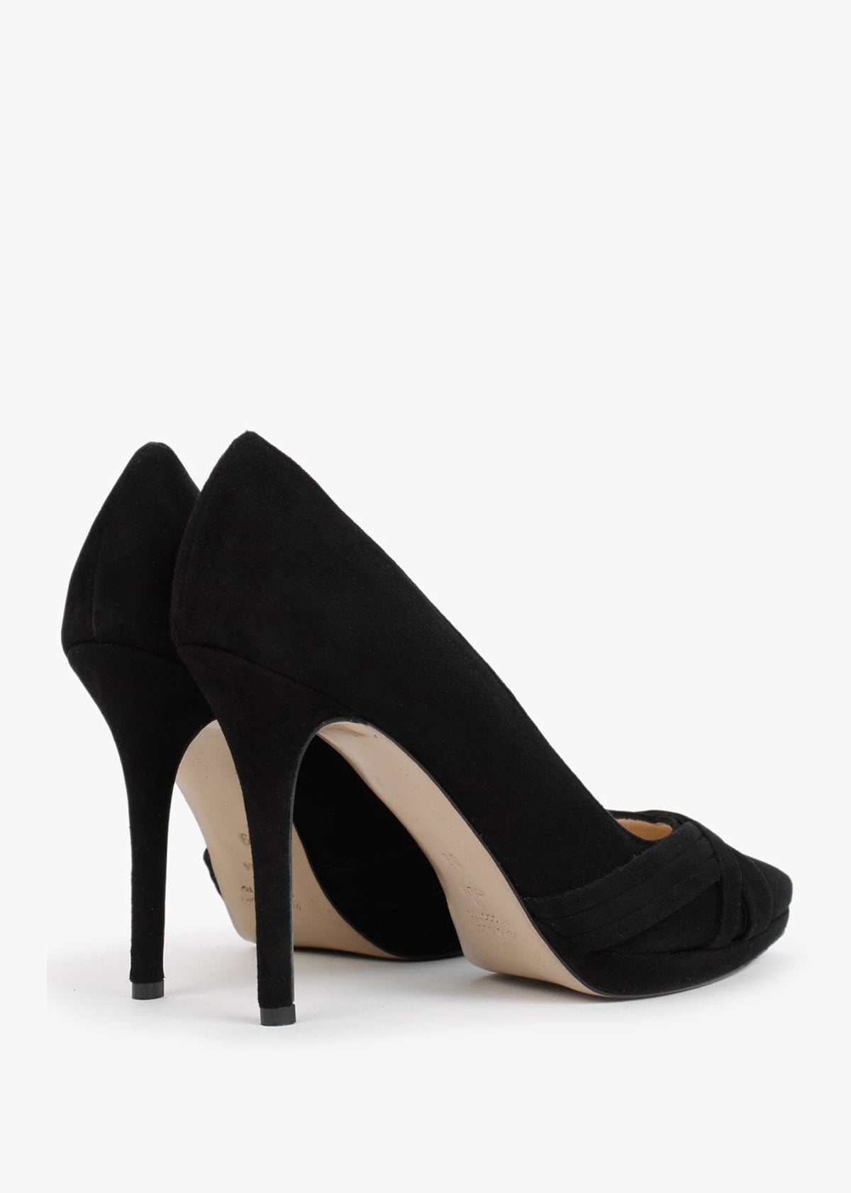 Avercor Black Suede Court Shoes