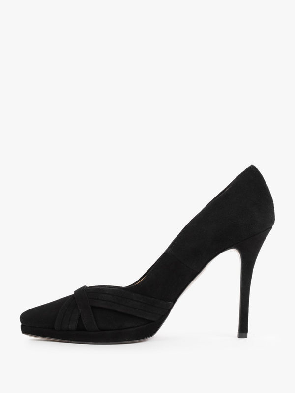 Avercor Black Suede Court Shoes