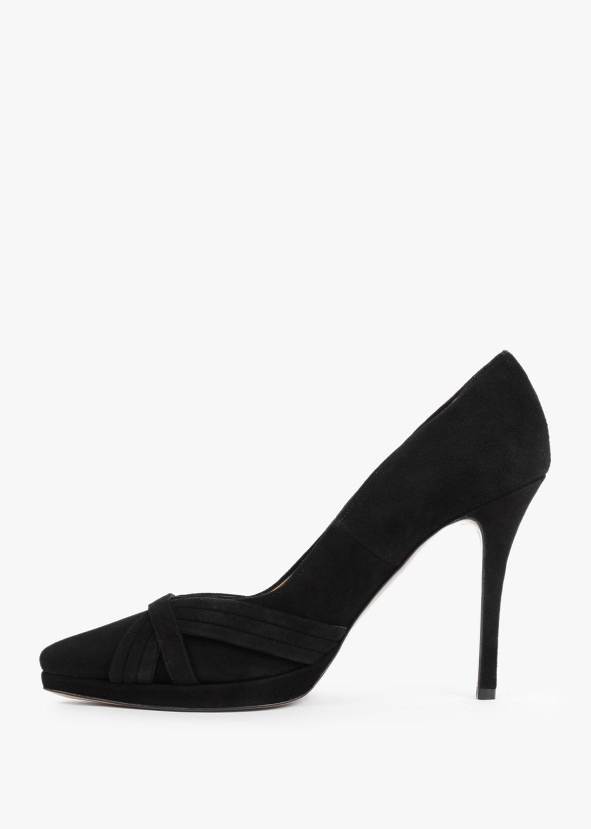 Avercor Black Suede Court Shoes