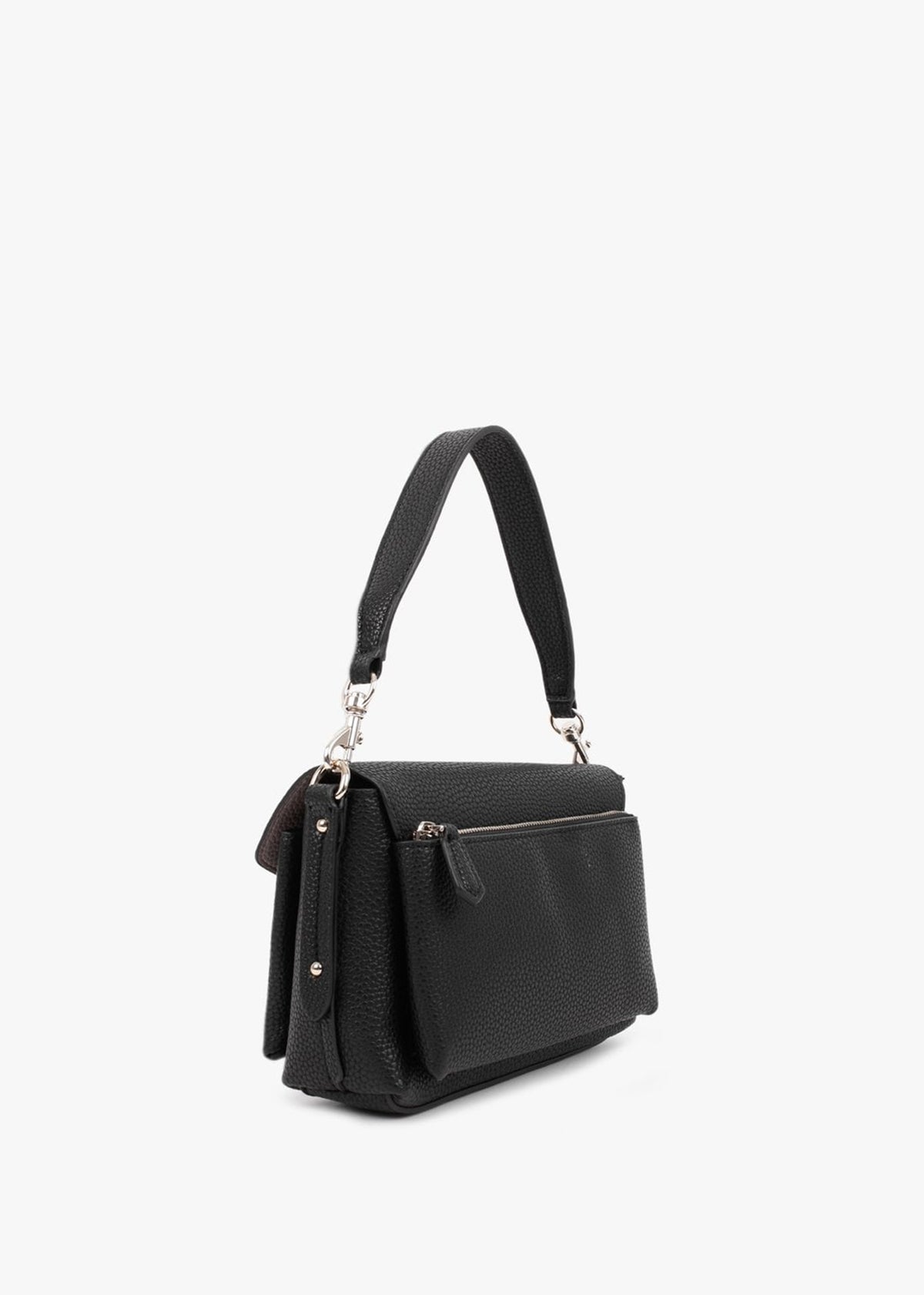 Eco Brenton Black Flapover Shoulder Bag