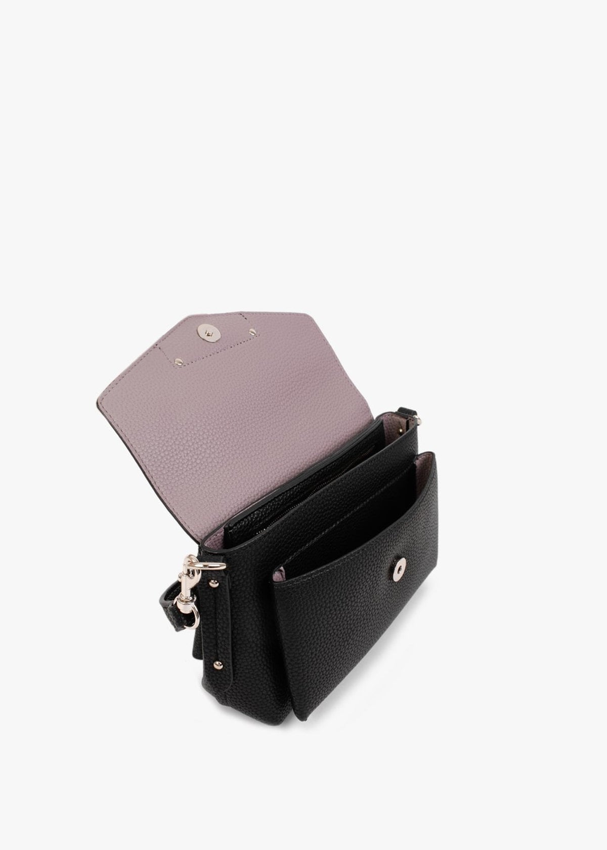 Eco Brenton Black Flapover Shoulder Bag