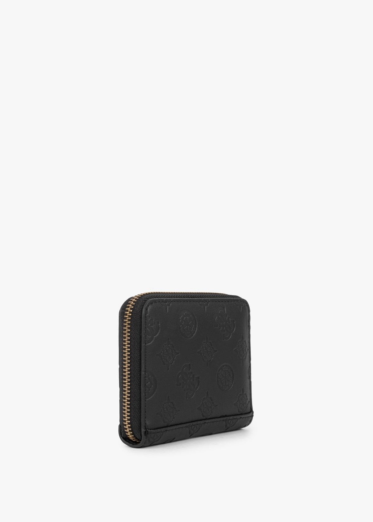 Small G Vibe Logo Stamp Black Zip Around Wallet