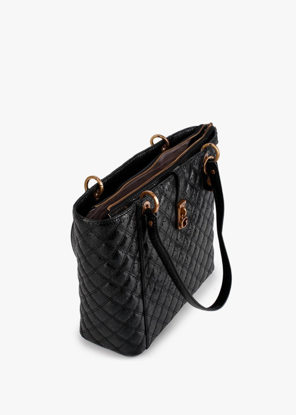 Noelle Elite Quilt Black Logo Tote Bag