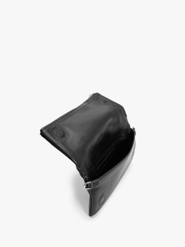 K/Kushion Monogram Embossed Black Wallet On A Chain