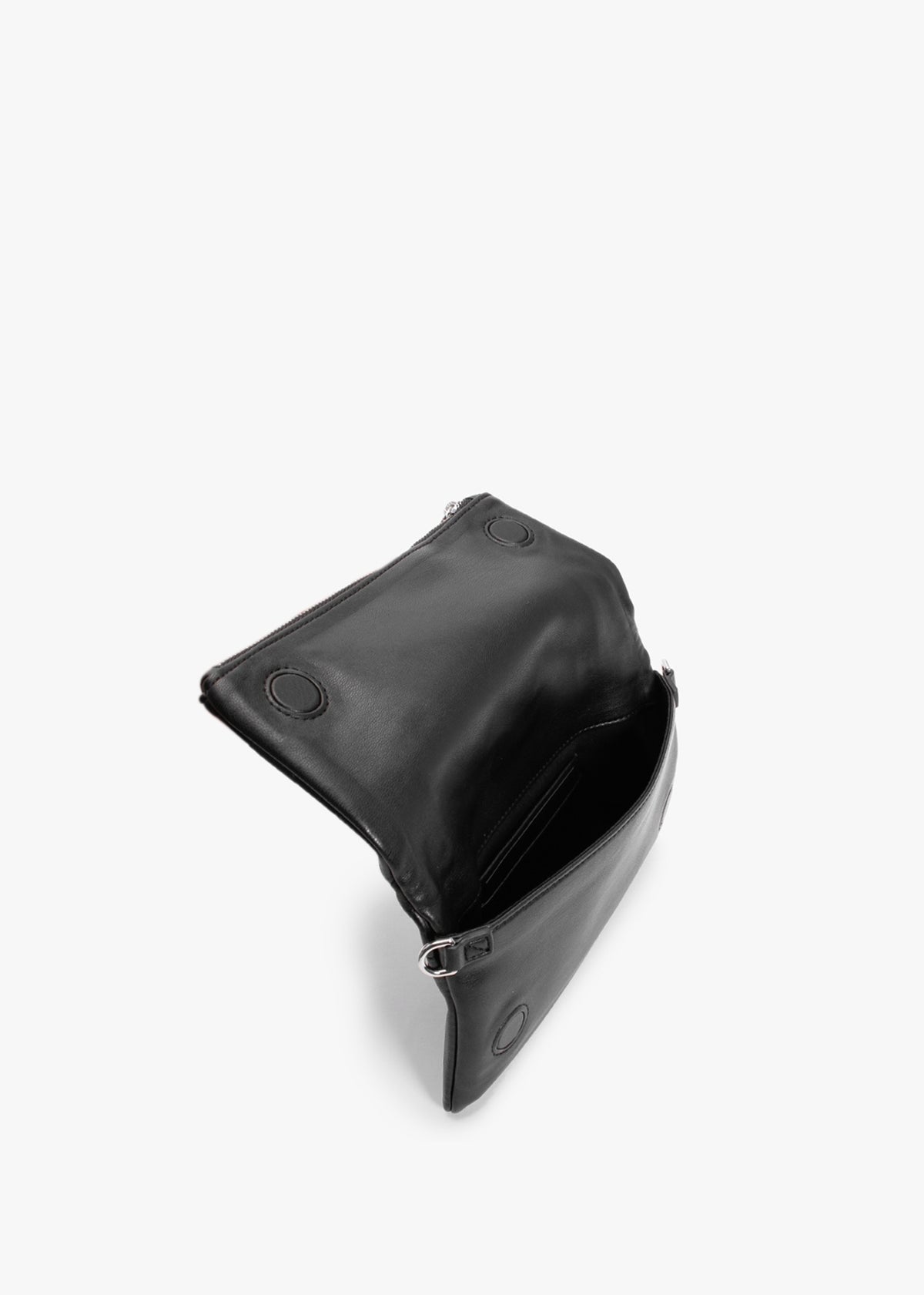 K/Kushion Monogram Embossed Black Wallet On A Chain