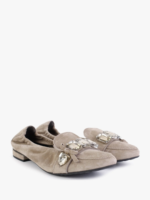 Malufik Camello Suede Ballerina Pumps