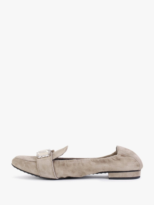 Malufik Camello Suede Ballerina Pumps