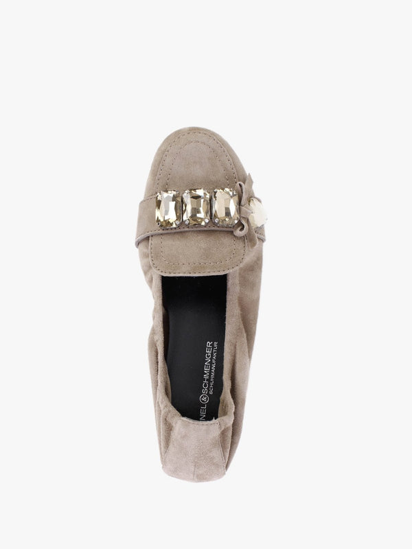 Malufik Camello Suede Ballerina Pumps