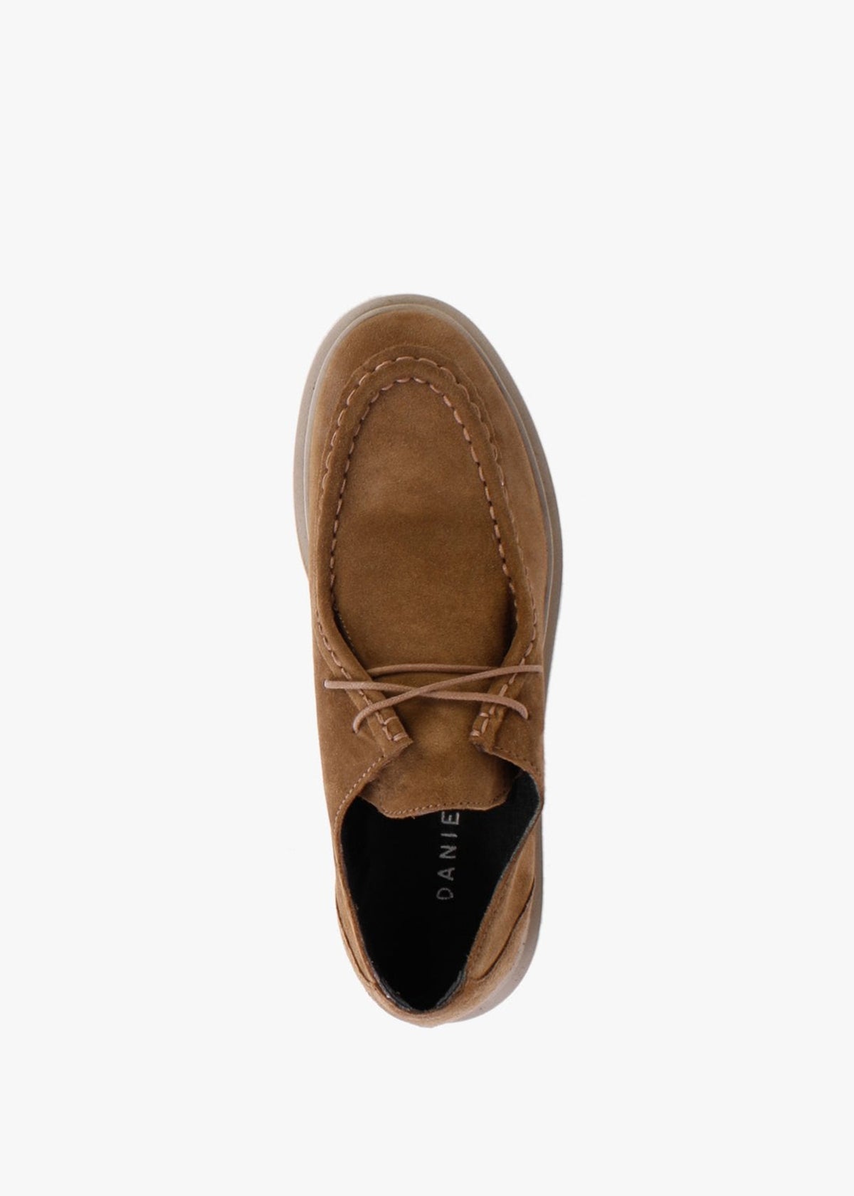 Lally Tan Suede Lace Up Wallabee Shoes