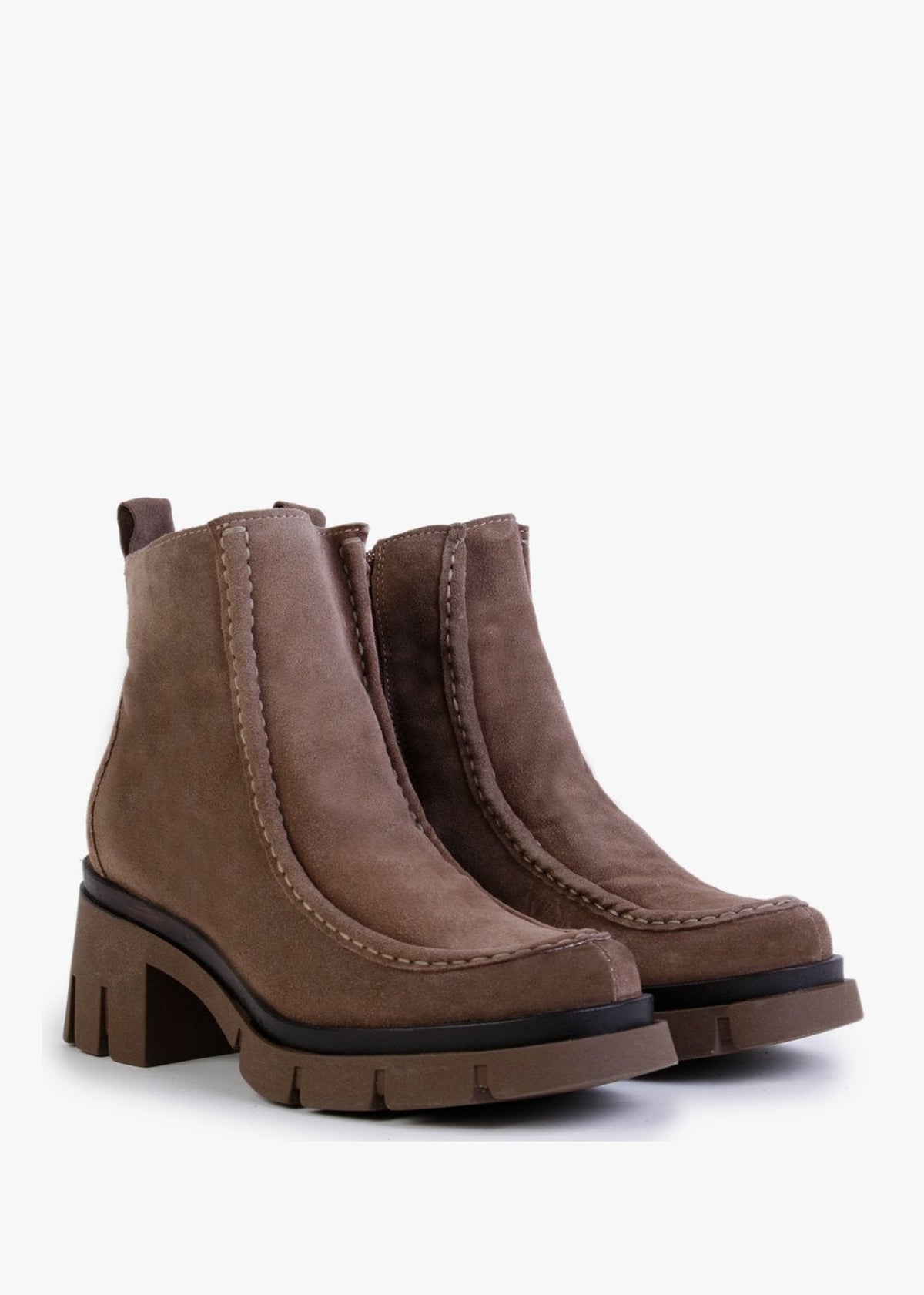 Leamy Taupe Suede Ankle Boots