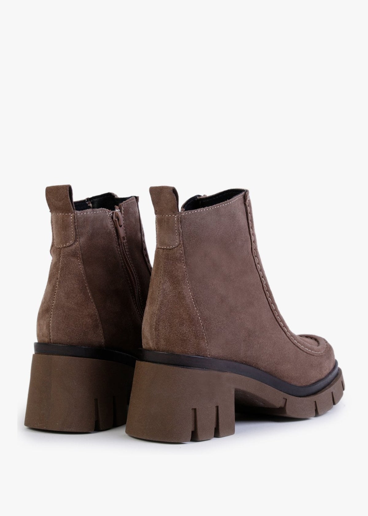 Leamy Taupe Suede Ankle Boots