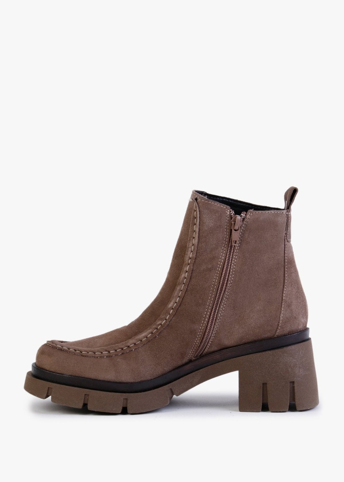 Leamy Taupe Suede Ankle Boots