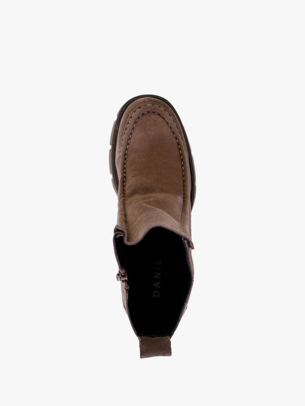 Leamy Taupe Suede Ankle Boots
