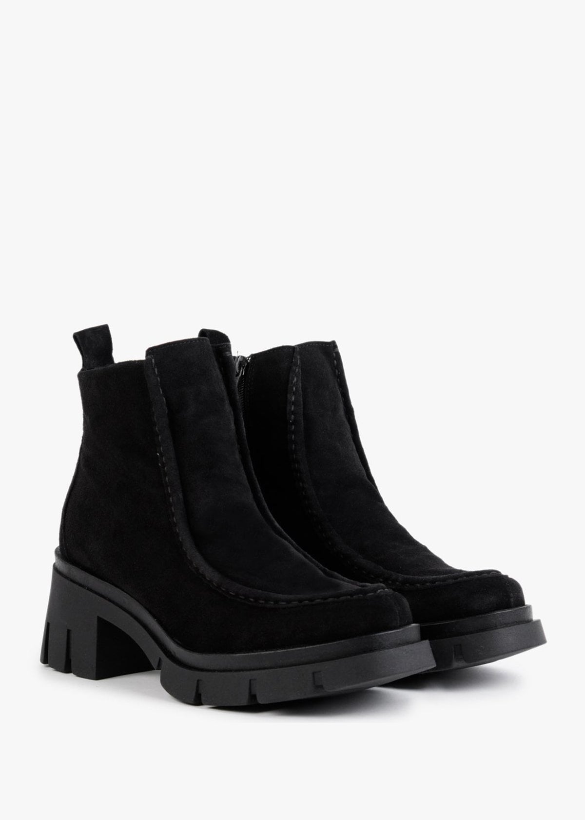 Leamy Black Suede Ankle Boots