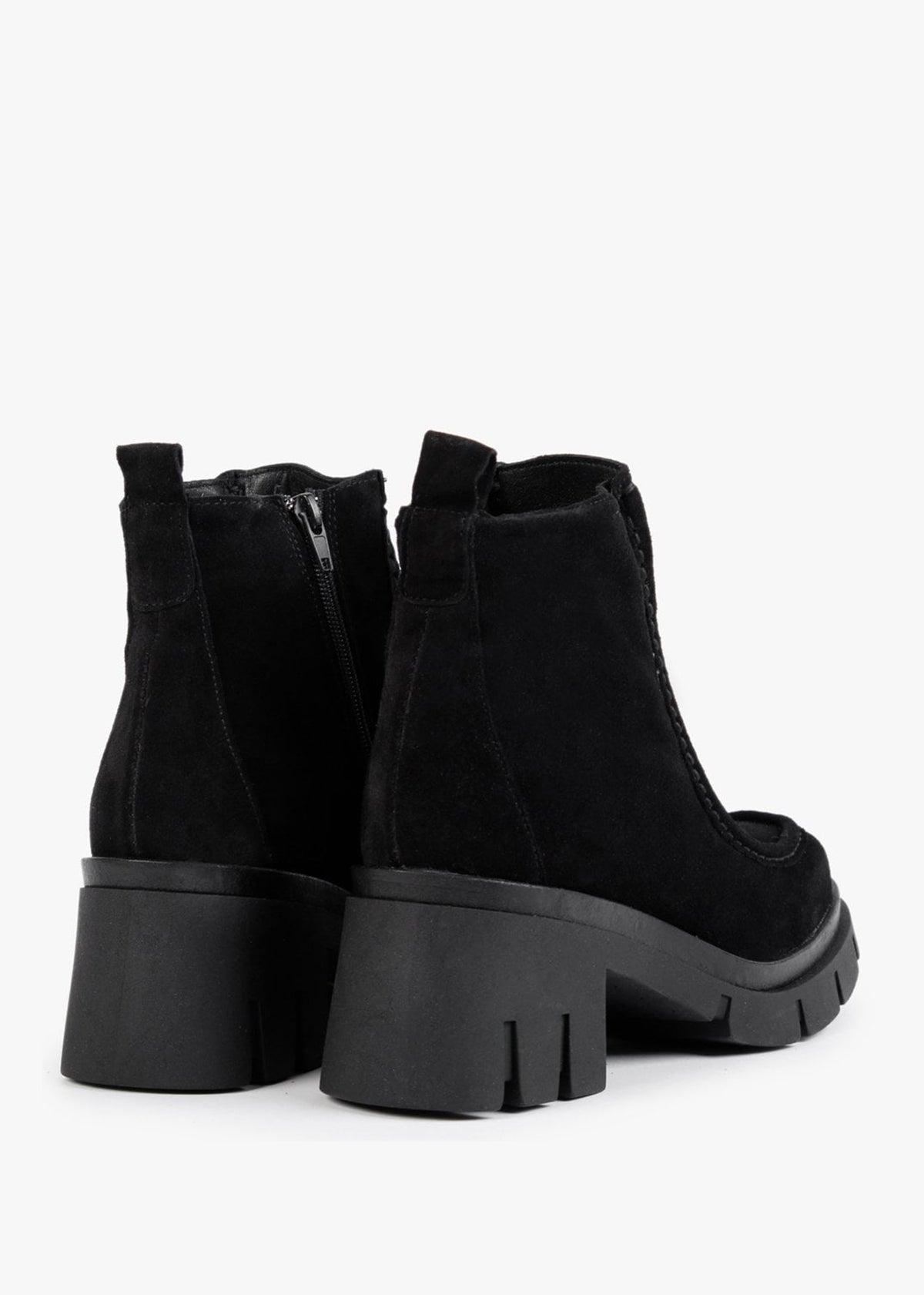 Leamy Black Suede Ankle Boots