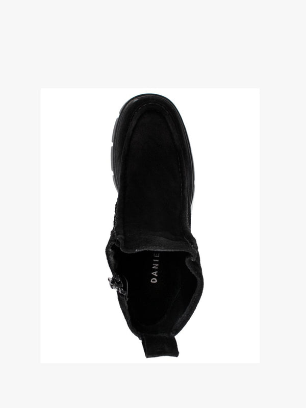 Leamy Black Suede Ankle Boots